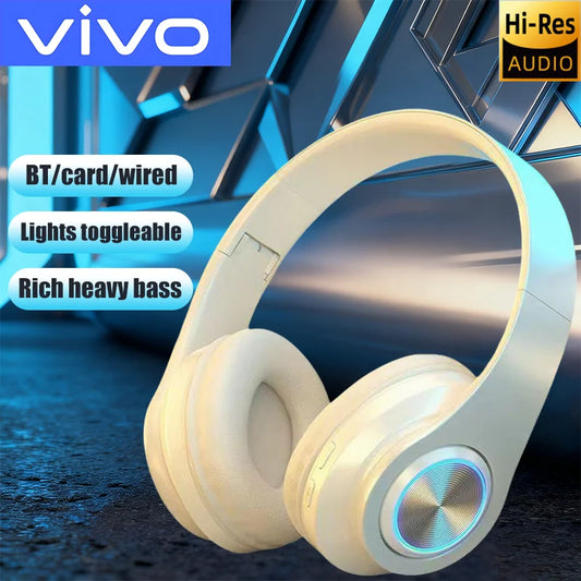 VIVO B39 Wireless Bluetooth Head With Mic Noise Cancelling mounted Headphones HiFi Stereo Sport Gaming Headsets Earphones