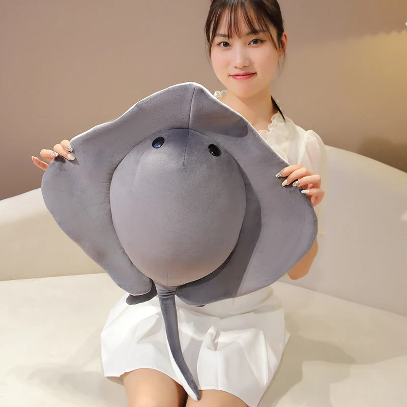 1pc 52/62cm Cartoon Ray Devil Fish Plush Toys Simulation Ocean Series Fish Plush Pillow Stuffed Soft Creative Home Decor Gift
