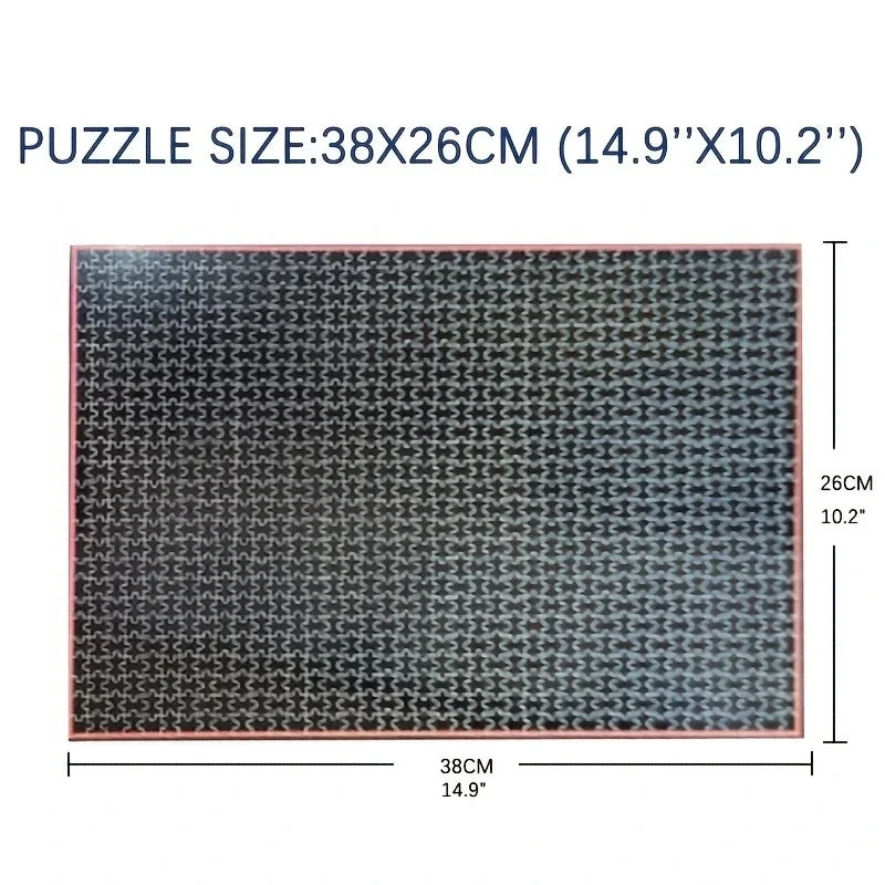 Pure Black Paper Jigsaw Puzzle Adult 1000pcs without Zoning High Difficulty pure black puzzle packaging Holiday Gift