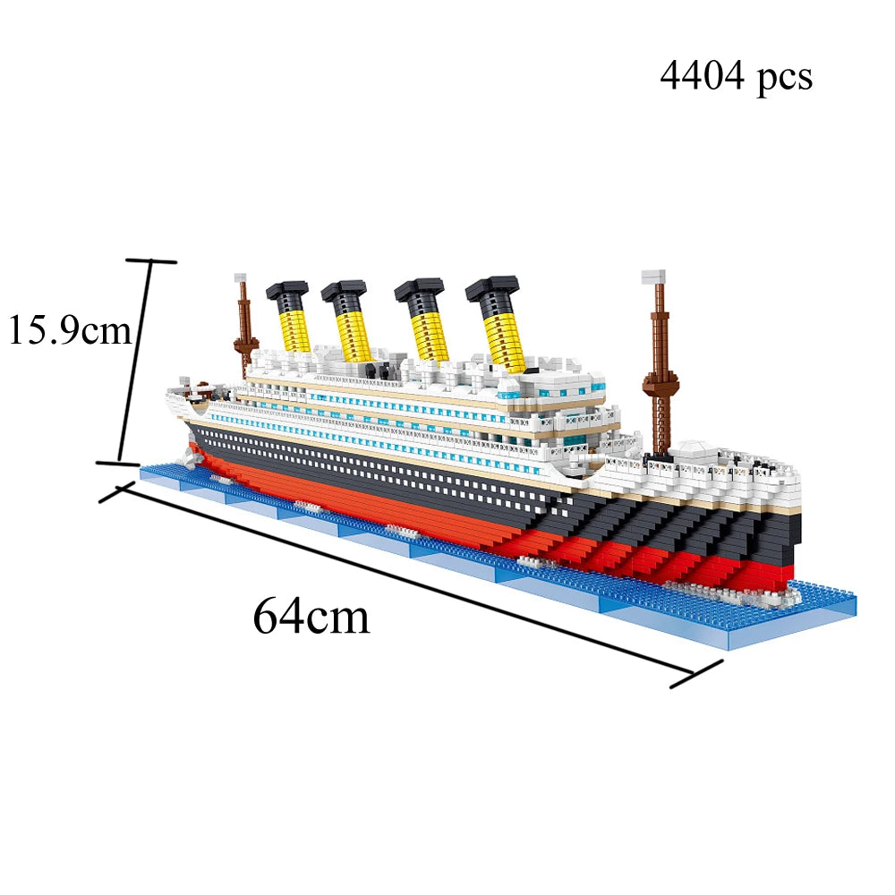 BUILT 6 Kinds Titanic Model Cruise Ship Building Block for Adult Micro Bricks