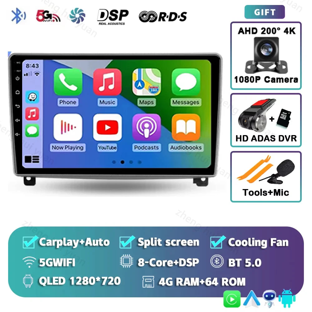 For Peugeot 407 1 2004 - 2011 Android 15 12+256GB CarPlay Auto Car Radio Multimedia Video Player GPS stereo Head Unit 4G WIFI