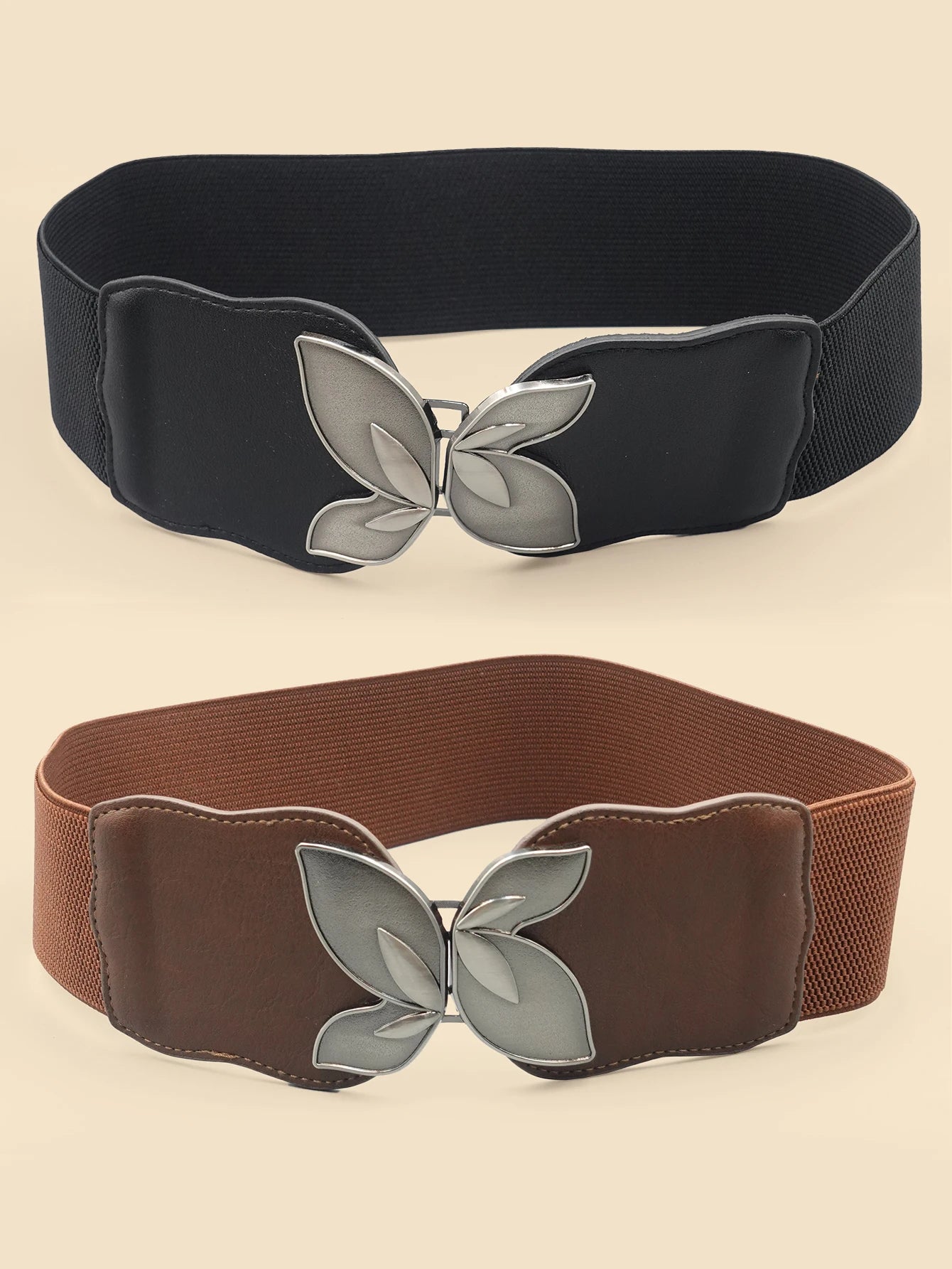 High Elastic Elastic Ladies Belt Bohemian Elastic Pu Belt Women's Elastic Tight Waist Belt Jeans Dress Elastic Wide Belt