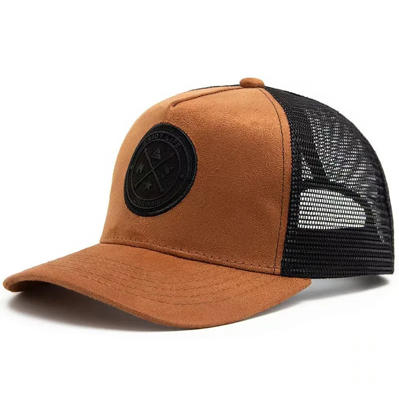 Summer Mesh Baseball Cap Women Men Letter Patch Casual Breathable Snapback Hats