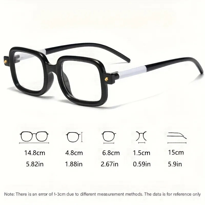 New Fashionable Reading Glasses Literary Retro Style Unisex Degree Range from +1.0 to +3.0 Suitable for Daily Wear
