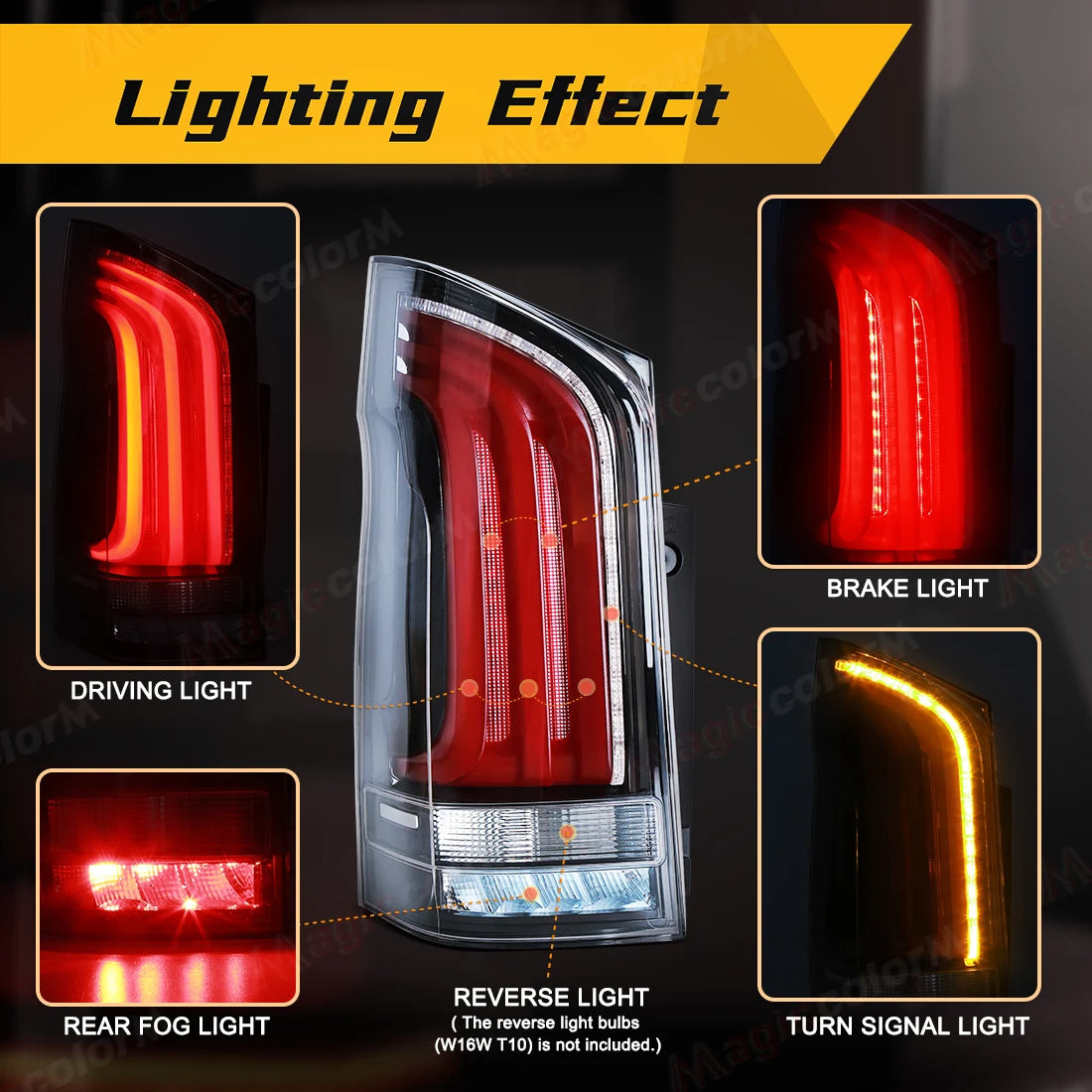 Left/Right Tail Lamp For Mercedes-Benz Vito V-Class V220D V250 V260 V300 W447 2016 2017 2018 2019 2020 2021 2022 2023 Taillights