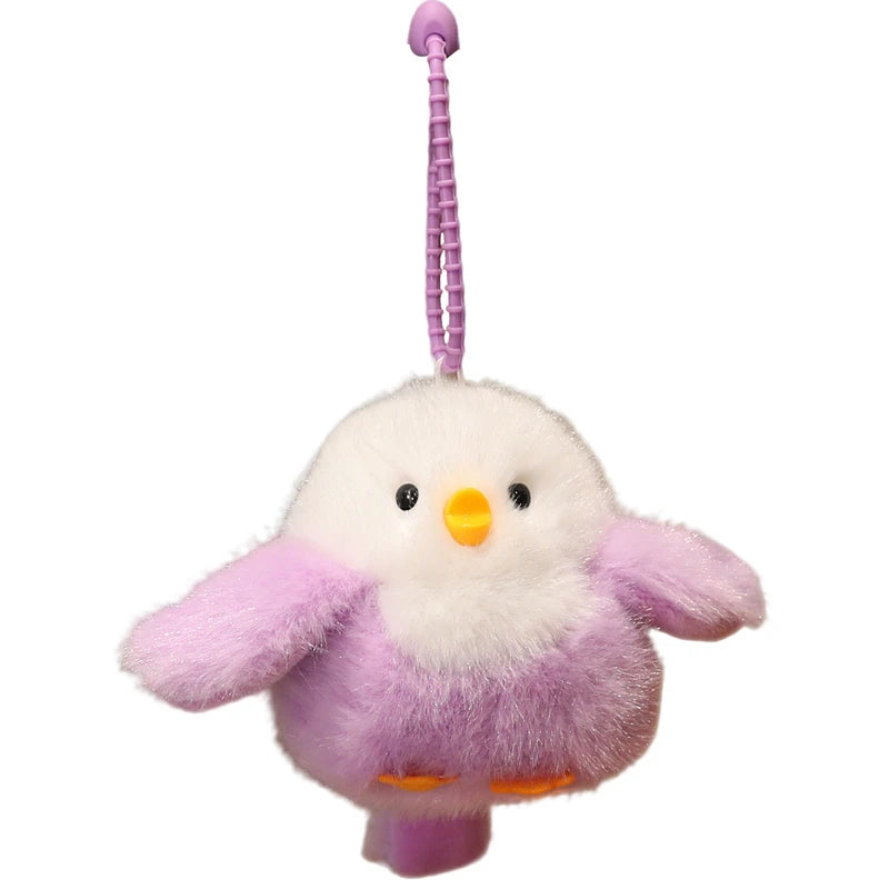 Cartoon Chirping Birds Plush Toys Keychain Simulation Bird Stuffed Soft Animal Doll Kawaii Bag Pendant Cute Girl Kawaii Gifts
