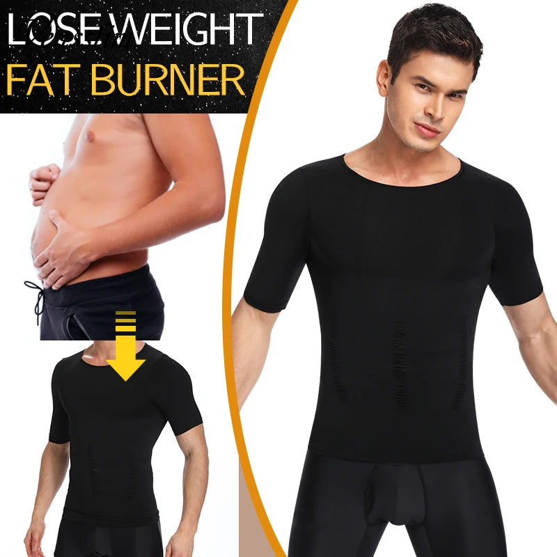 White Body Shaper Compression Shirt Slimming Undershirt Waist Trainer Shapewear