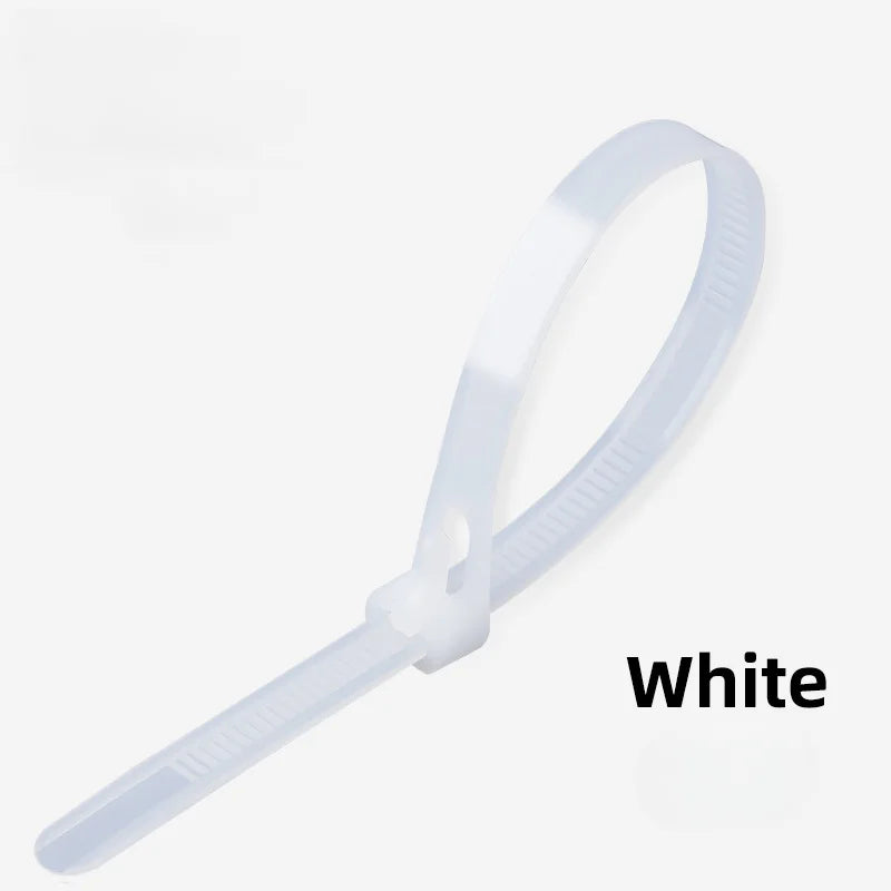 100pcs Plastic Reusable Cable Zip Ties 4/5*200 Releasable Nylon May Loose Slipknot 7.9 Inch Recycle Detachable Bundle