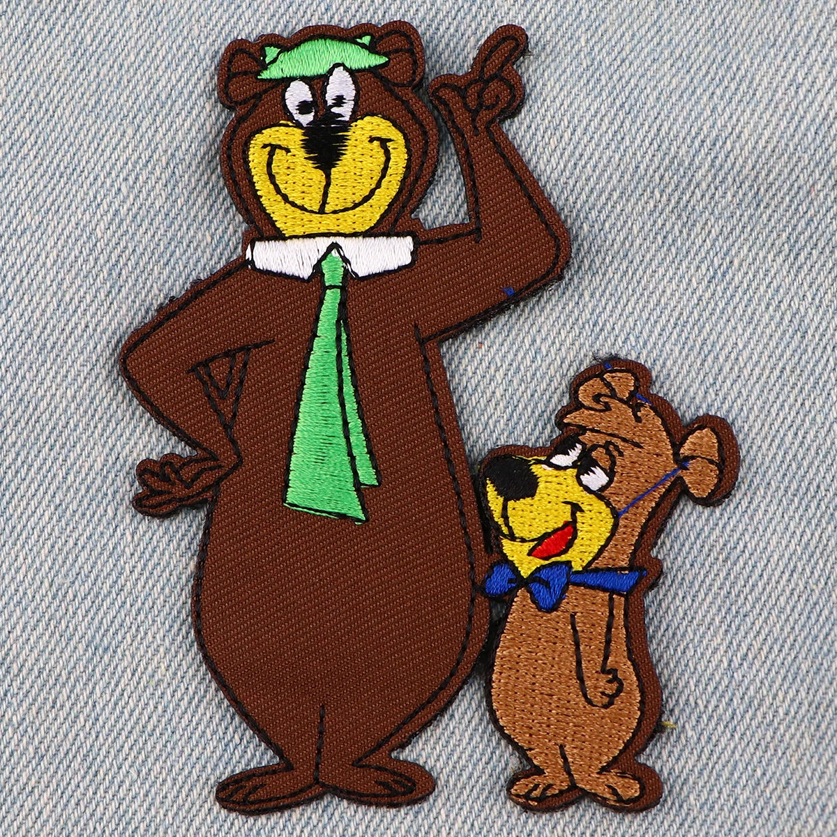 Cute Bear Patches Embroidered Diy Iron on Patches for Clothing Jacket Badges Sewing Stickers Applique Cartoon Animal Patches