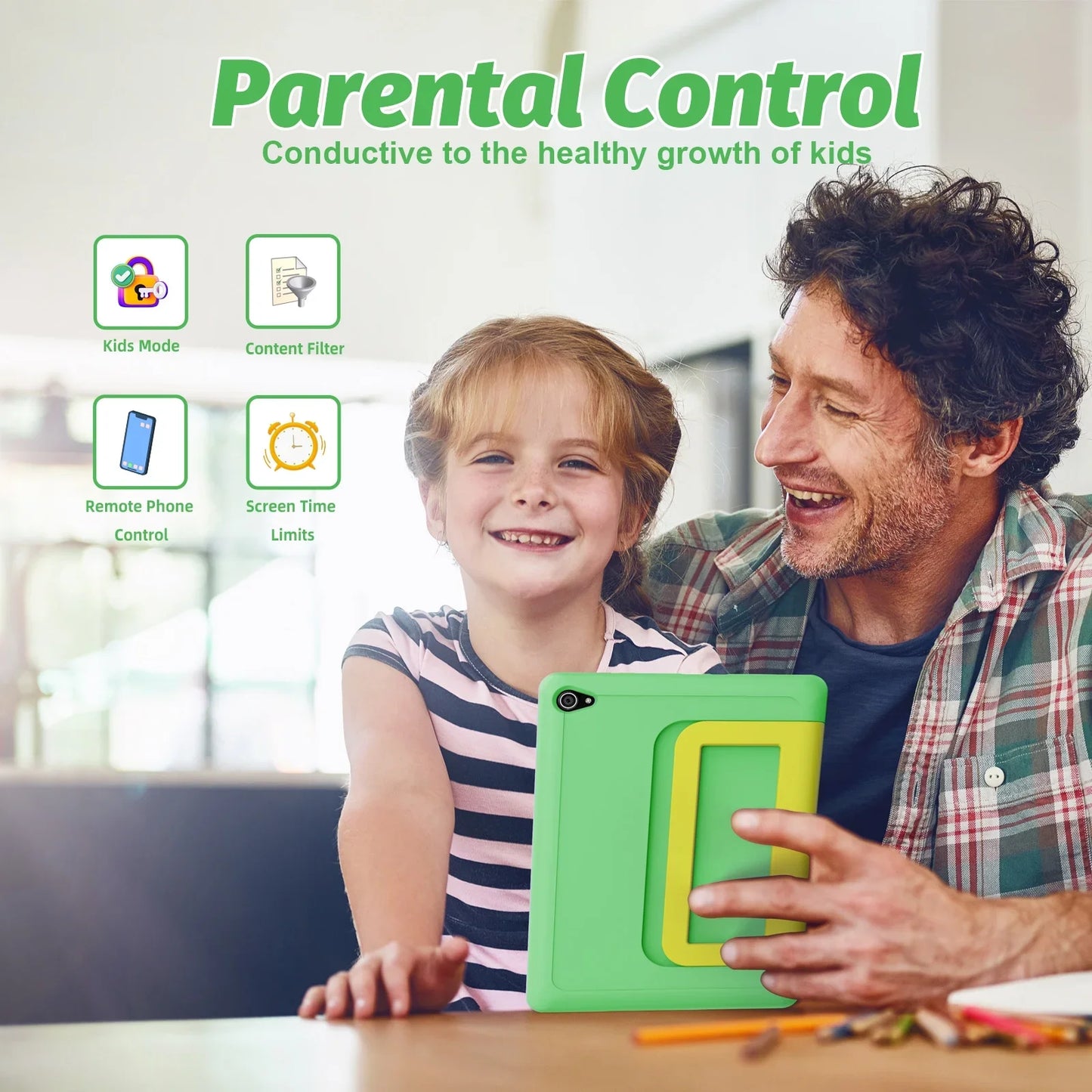 URAO 10" Kids Tablet, Octa-Core, 14GB RAM, 64GB ROM, 1TB Exp, w/ Case, Ages 3+