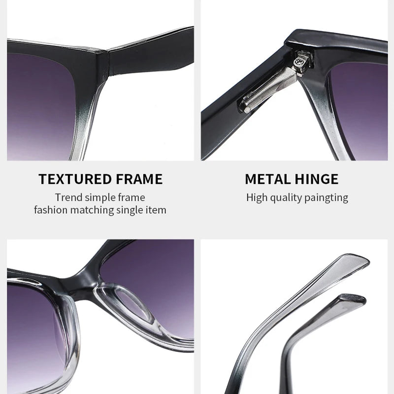 JNPCXI Fashion Cat Eye Sunglasses Women Vintage Square Punk Sun Glasses for Ladies Shades Retro Eyewear UV400