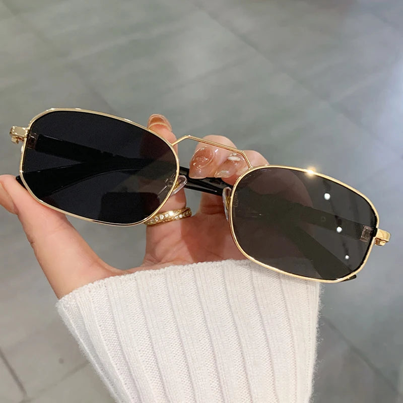 JNPCXI Square Sunglasses Women Men Fashion Driving Metal Frame UV400 Vintage Small Rectangle Sun Glasses Luxury Outdoor Eyewear