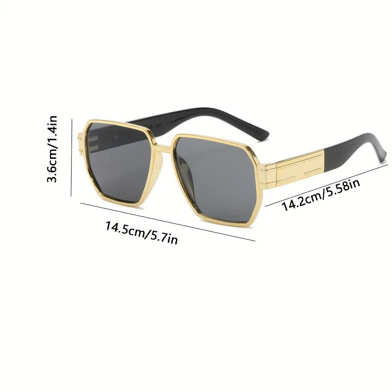 Fashion Geometric Square Large Frame Sunglasses Design Sunglasses Customizable Prescription UV Protection