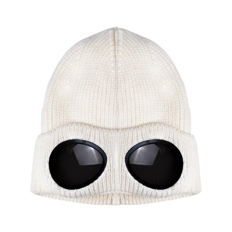 Xinbaoguan 60% acrylic 9535 new winter windproof glasses cover knitted cap for both men and women, with plush warm yarn cap