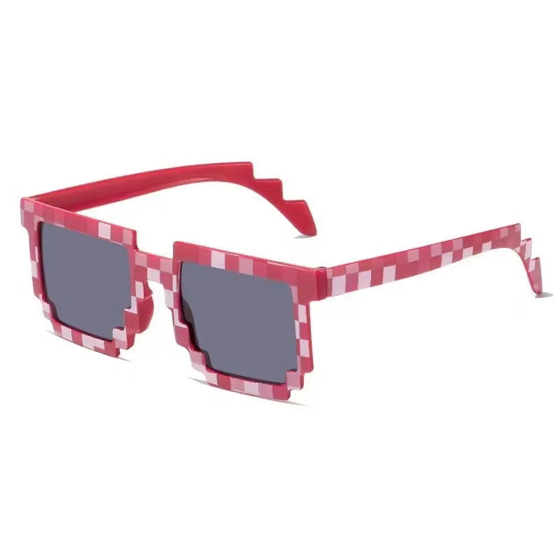 15 Pixel Gaming Glasses - Bright Colors, Durable Plastic Perfect for Adult Gamers' Birthday Parties and Gifts