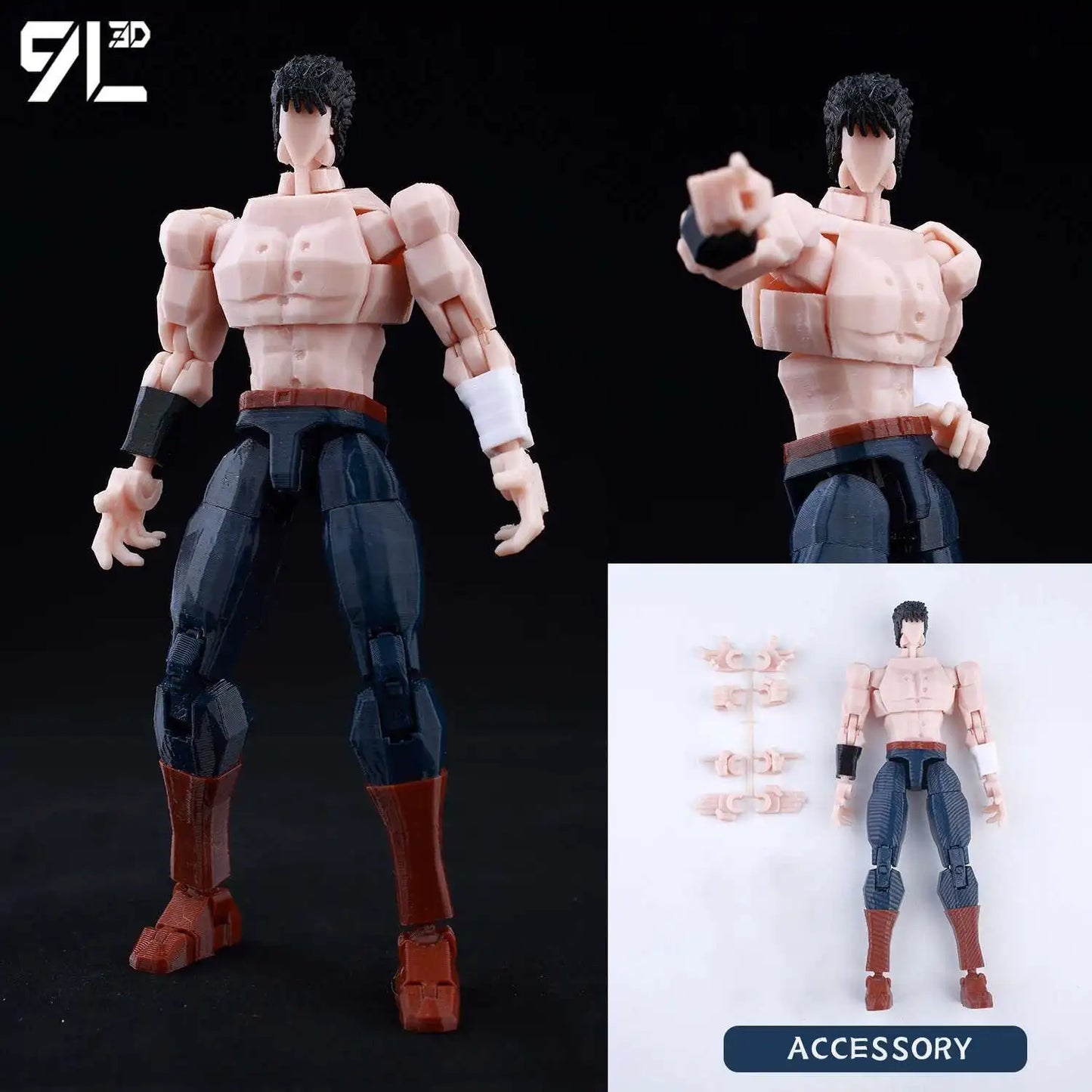 9L 3D Printed Anime Jujutsu Kaisen Sukuna Dummy 13 Shapeshift Action Figures 20