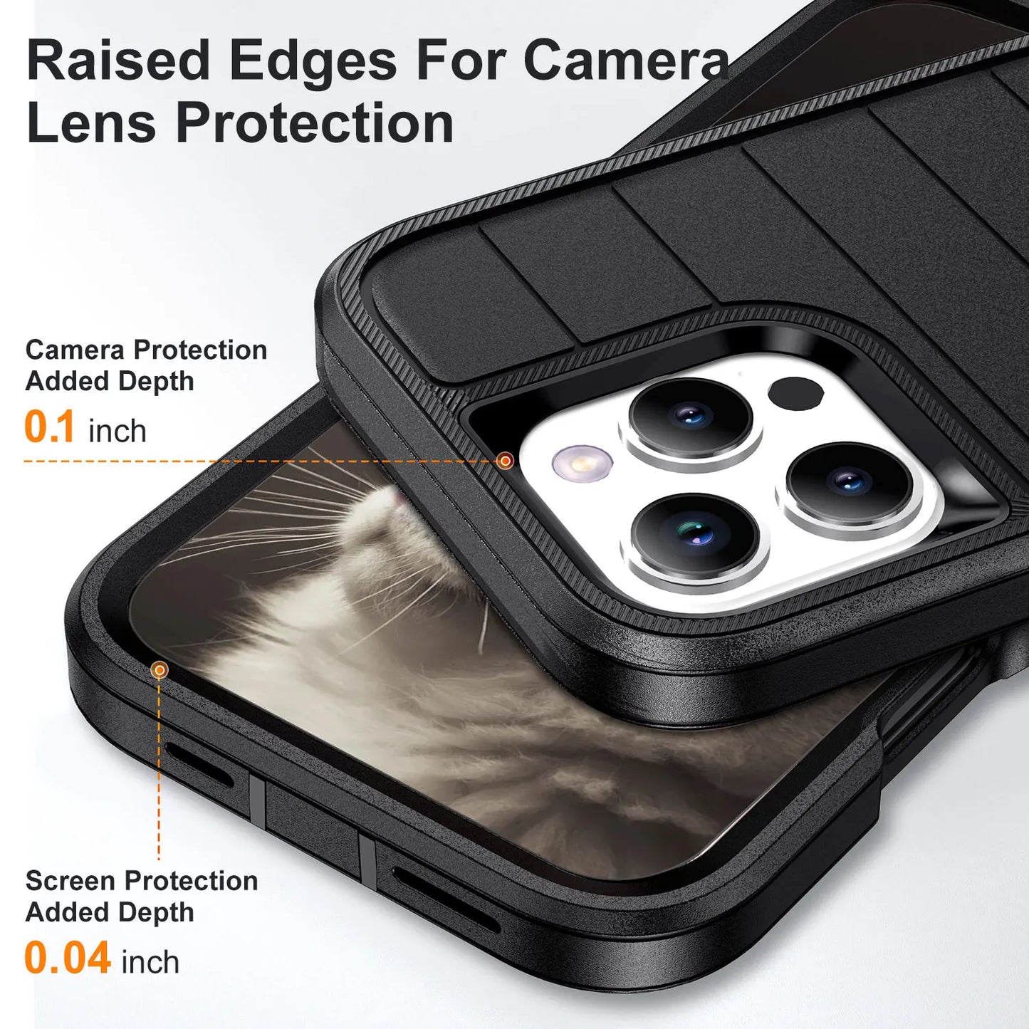 iPhone 16/16 Plus/16 Pro/16 Pro Max Case 3-Layer Heavy Duty Kickstand Cover