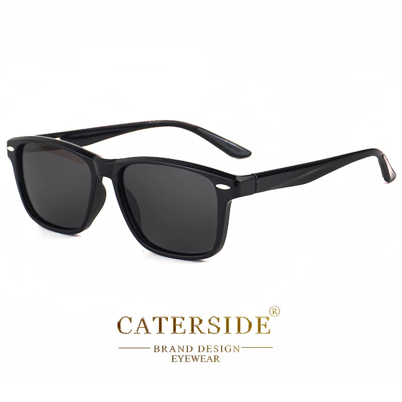 CATERSIDE New Polarized Sunglasses Men TR90 Square Ultralight Fashion Sun Glasses Women's Brand Driving Party Glasses Gift Set