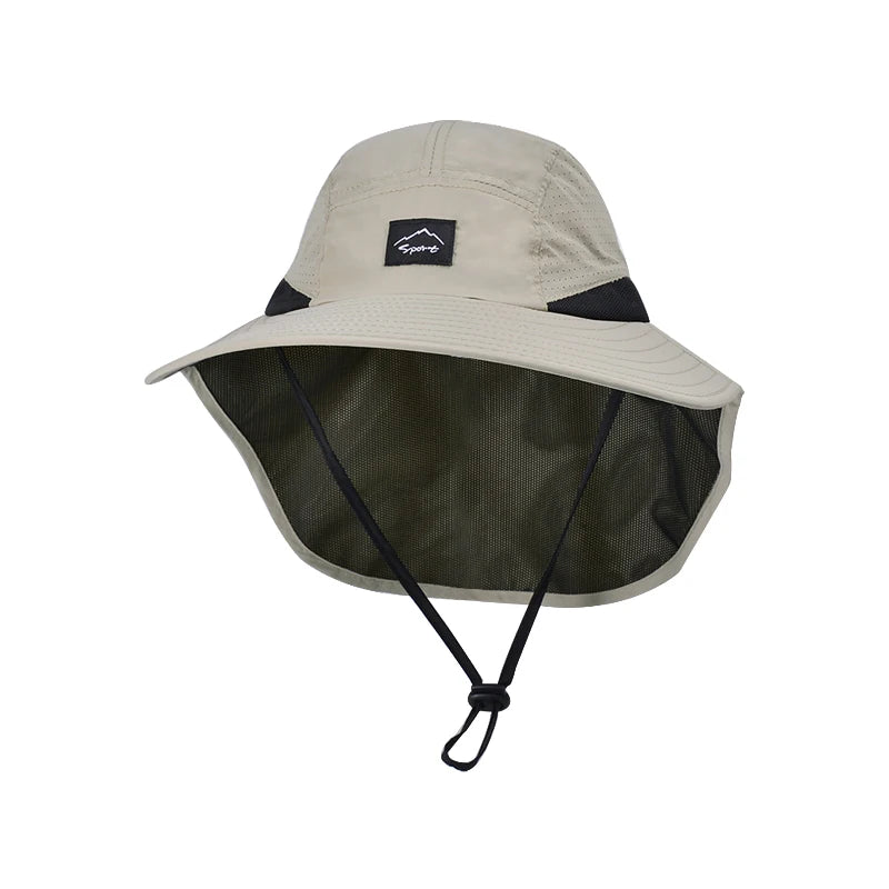 Xinbaoguan 100% polyester 9249 summer men's and women's large brimmed shawl fisherman hat quick drying breathable sunshade hat