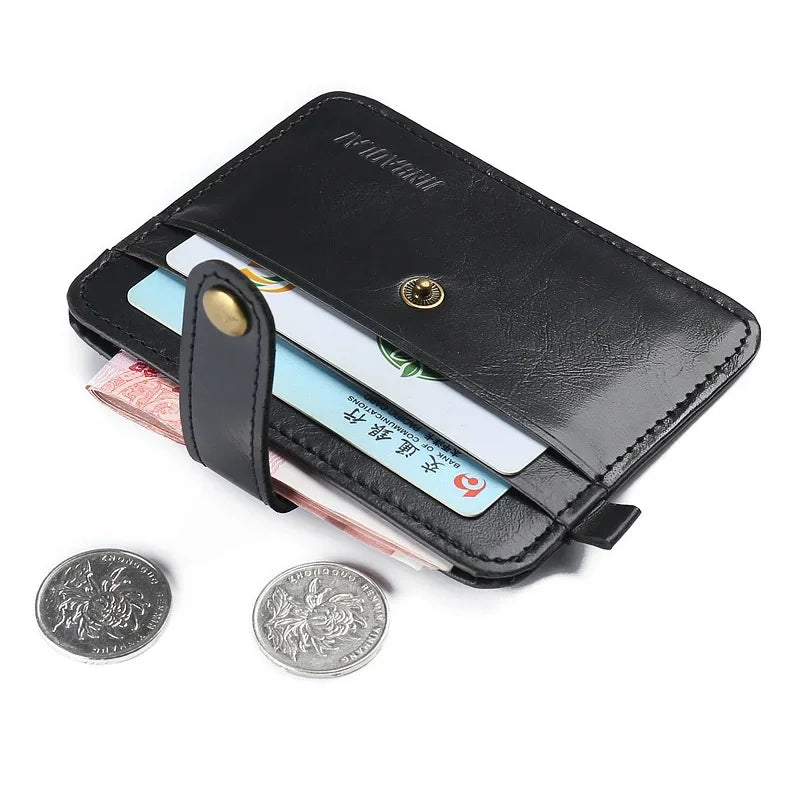 Pu Leather Slim Men's Wallet, Small Money Bag, Thin Credit Card Holder Wallets