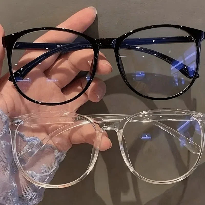 2pcs Ladies' Large Frame Round Glasses Suitable for Business and Office Use Suitable for Gifting To Friends and Family Daily Use