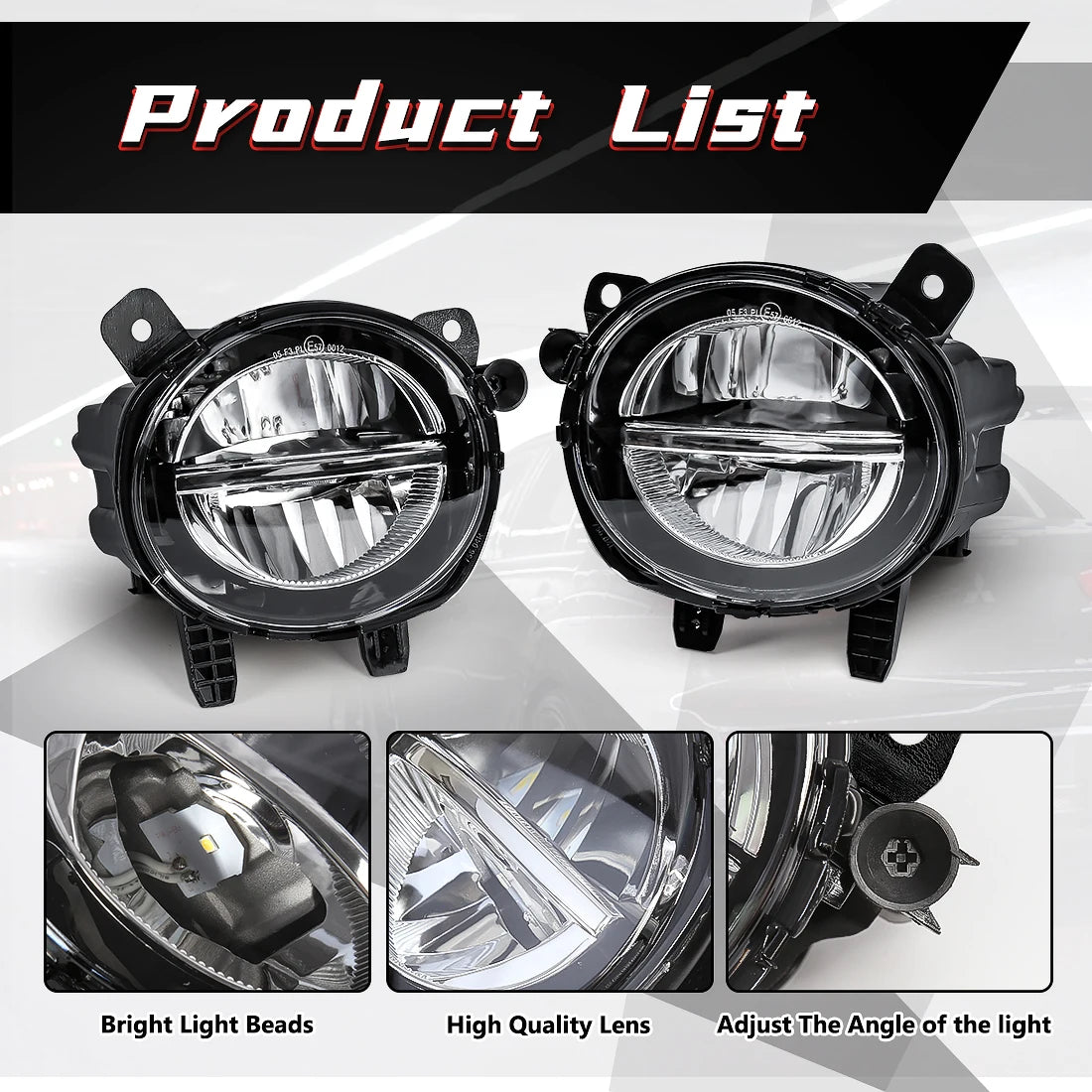 63177315559 63177315560 For BMW F20 F21 F22 F23 F30 F31 F32 F34 GT F35 LCI Fog Lamp LED Car Front Bumper Driving Lights DRL 12V