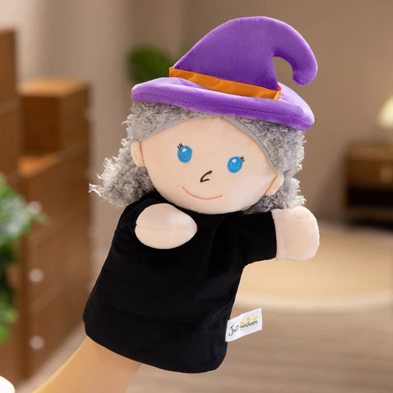 Cute Fairy Tale Kingdom Series Plush Hand Puppets Toys Cozy Cartoon Prince Princess Finger Puppets Funny Children Game Props