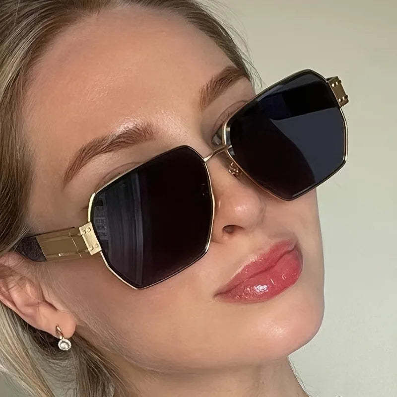 Fashion Geometric Square Large Frame Sunglasses Design Sunglasses Customizable Prescription UV Protection