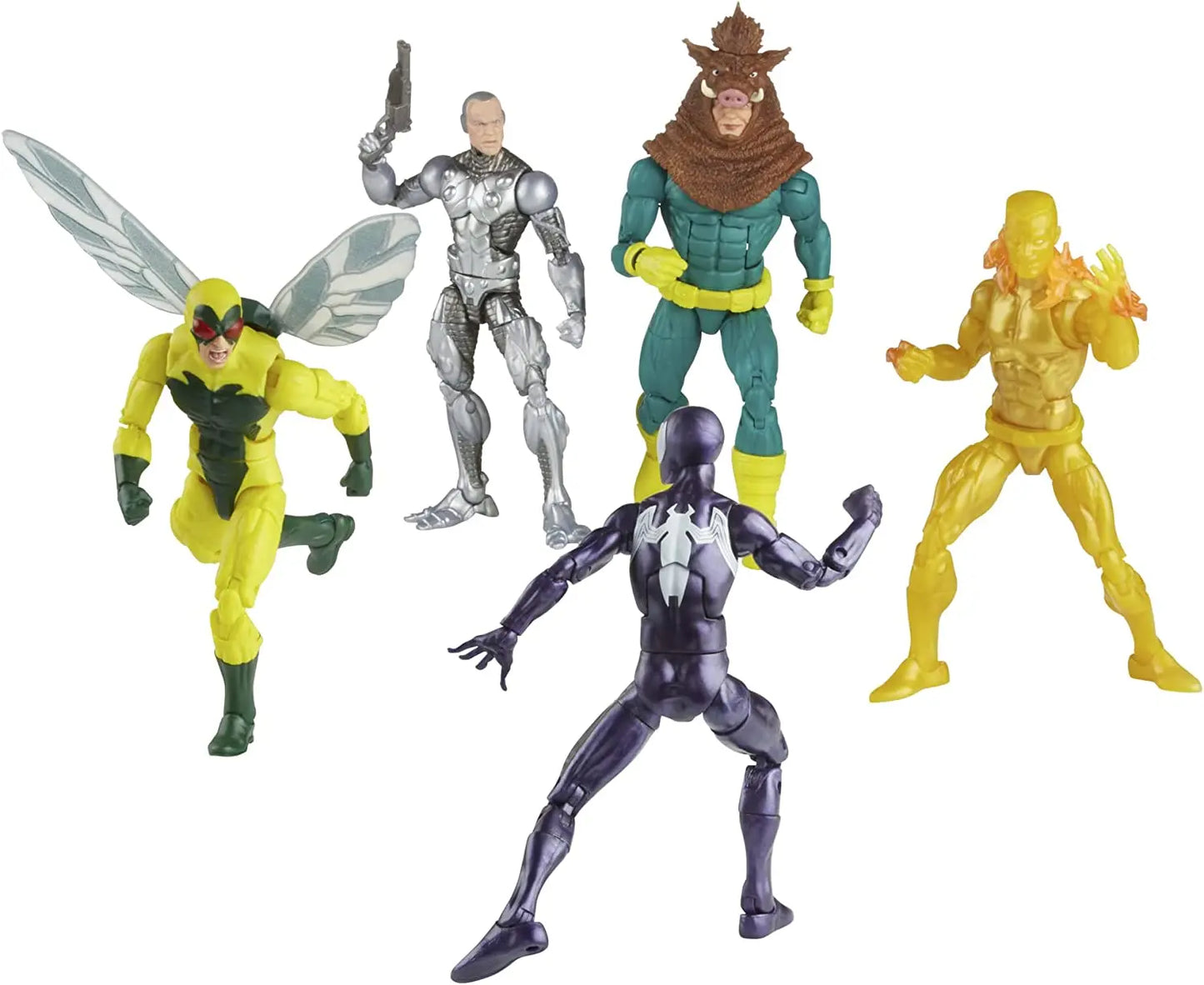 Marvel Legends Spiderman Silvermane Human Fly Molten Man Razorback 5-Pack 6" Action Figure