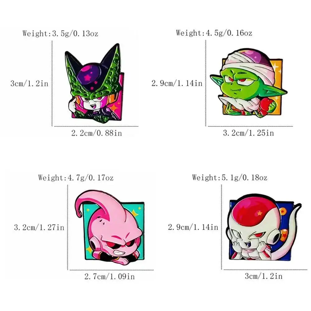 4/8pcs Cool Anime  Enamel Pin Badge Cartoon Character Badge Backpack Decoration Cosplay Accessory Collectible Gift