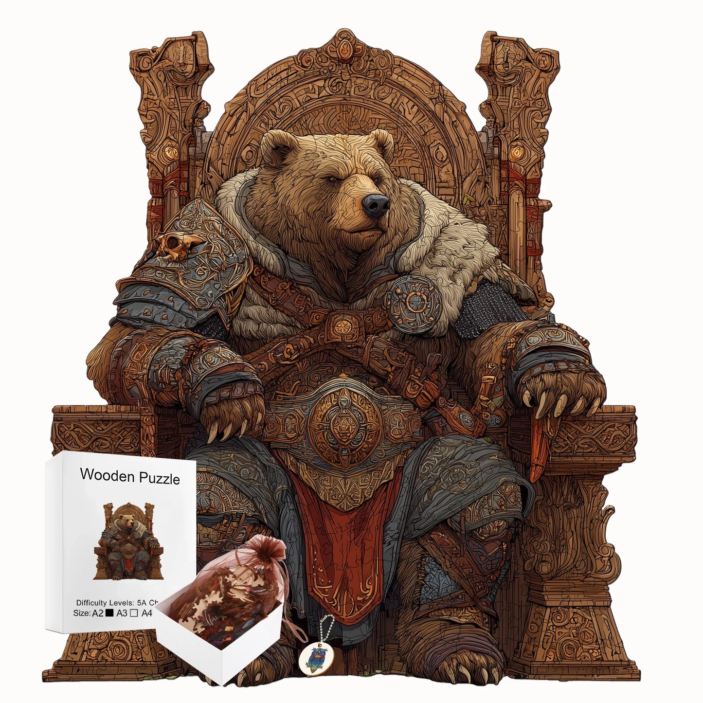 Animals And Nature Wooden Puzzle Creative Wooden Decor Christmas and Halloween Gift Toy for Teen and Kid