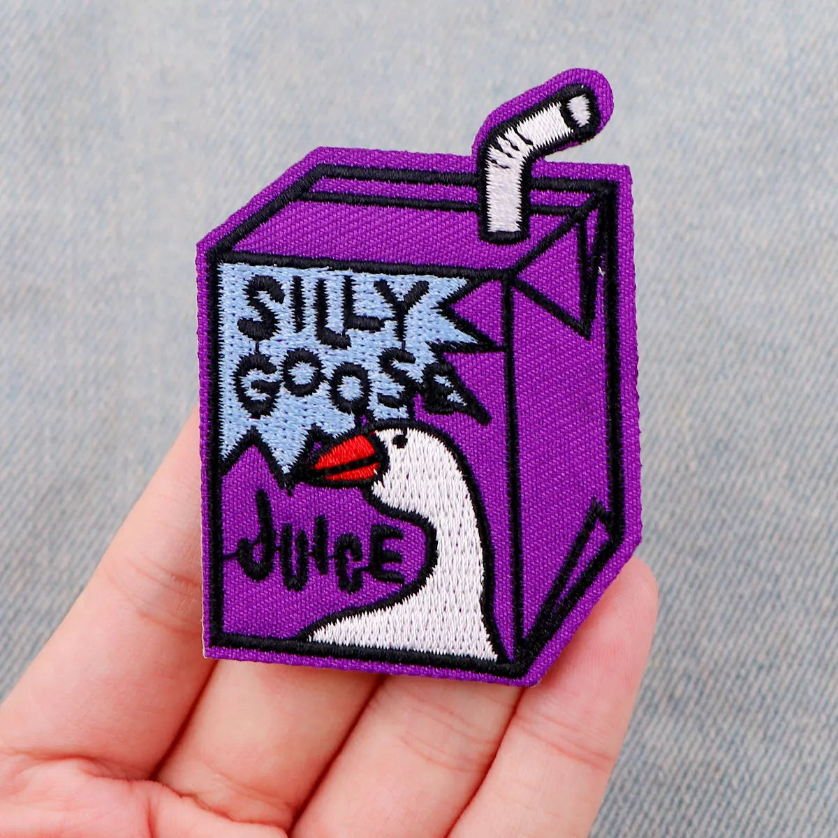 Silly Goose Patch Cute Cat Embroidery Patch Letters Iron On Patches For Clothing Thermoadhesive Patches On Clothes DIY Sew Badge