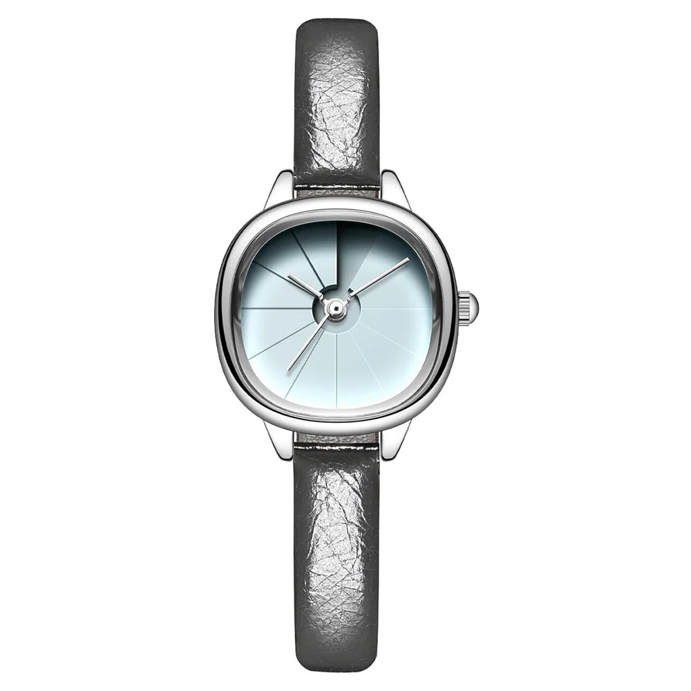 GEDI Vintage Watch Woman Fashion Microfiber Leather Strap Quartz Watches Waterproof Elegant Temperament Niche Women Gifts
