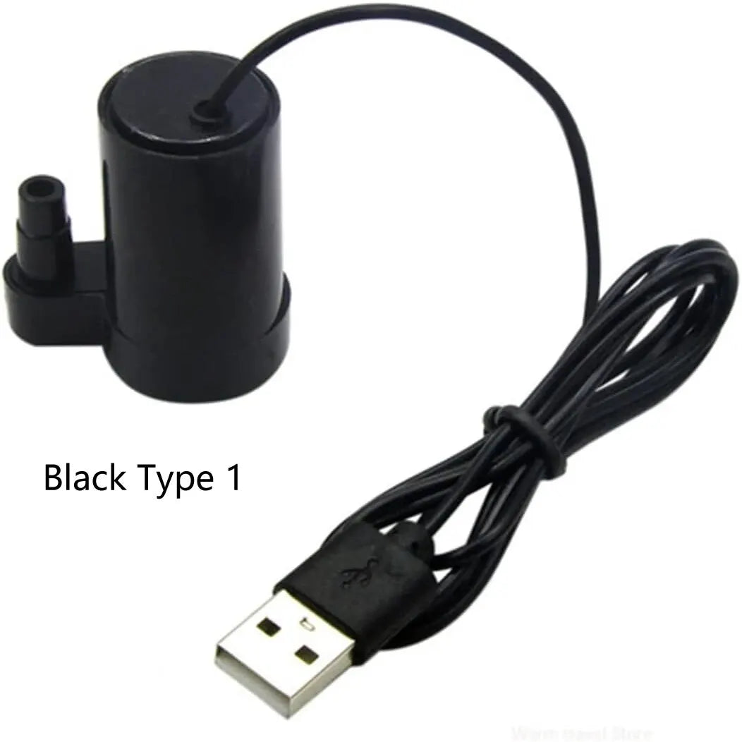 1/2pc DC 3-5V USB Micro Submersible Mini Low Noise Brushless Water Pump for Aquariums Fish Tank Pond Fountain Hydroponics Garden