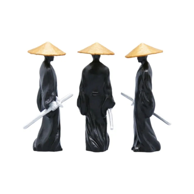 Swordsman Statue Car Dashboard Decoration Chinese Style Retro Mininature Figures