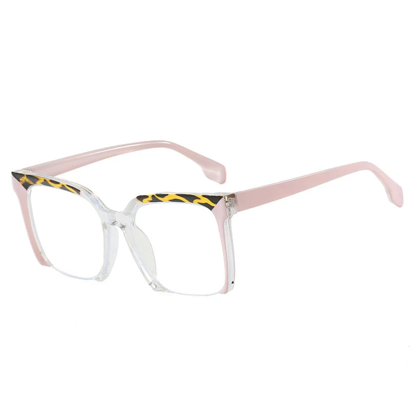JNPCXI New Retro Semi-rimless Square Women Anti-Blu-Ray Glasses Frame Fashion Men Optical Frame Computer Glasses