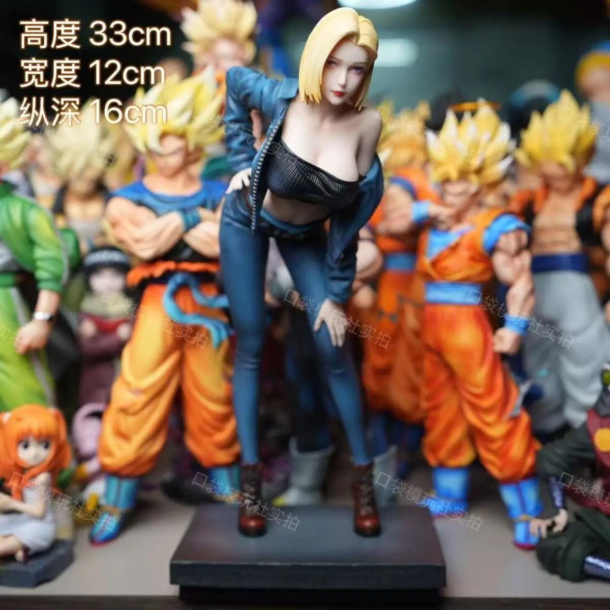 Anime Dragon Ball Z Android 18 Figure Android 18 Statue PVC Action Figures Desktop Ornament Collection Model Toys Gifts