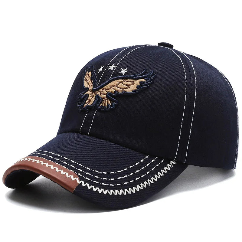 Four-Season Shade Baseball Cap Eagle Embroidery Korean Version Sunscreen SunHat