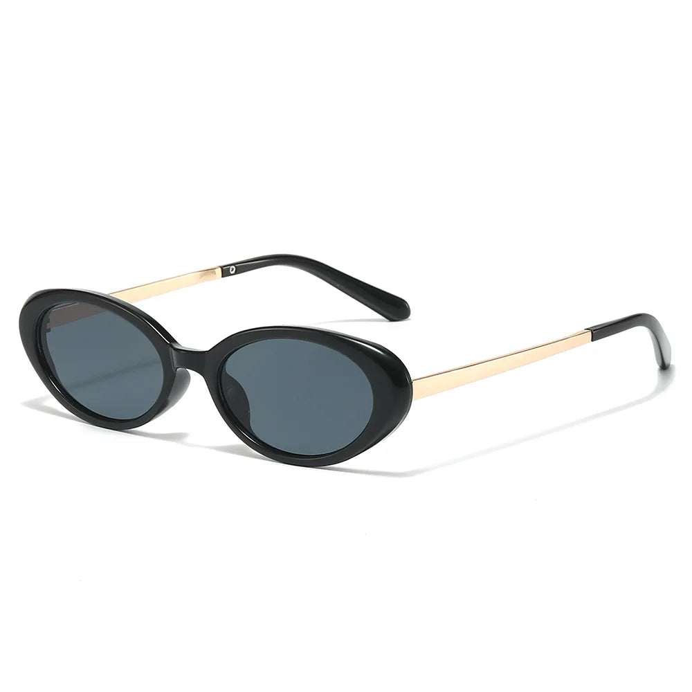 JNPCXI New Retro Oval Sunglasses Women Gradient Leopard UV400 Fashion Punk Men Trending Sun Glasses