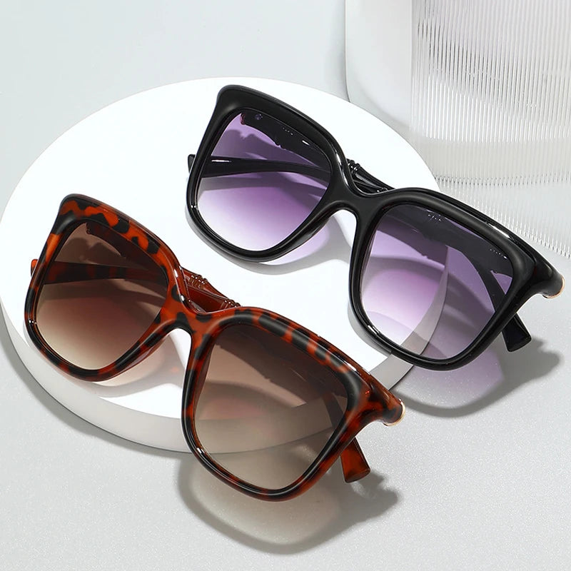 JNPCXI Luxury Square Sunglasses Women Men Gradient Lens Multi-color Shades for Driving Travel Beach