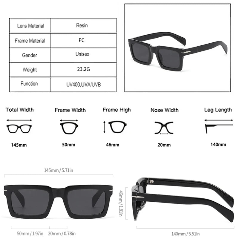 JNPCXI New Square Sunglasses Women Retro Rivets Shades UV400 Clear Lens Frame Sun Glasses