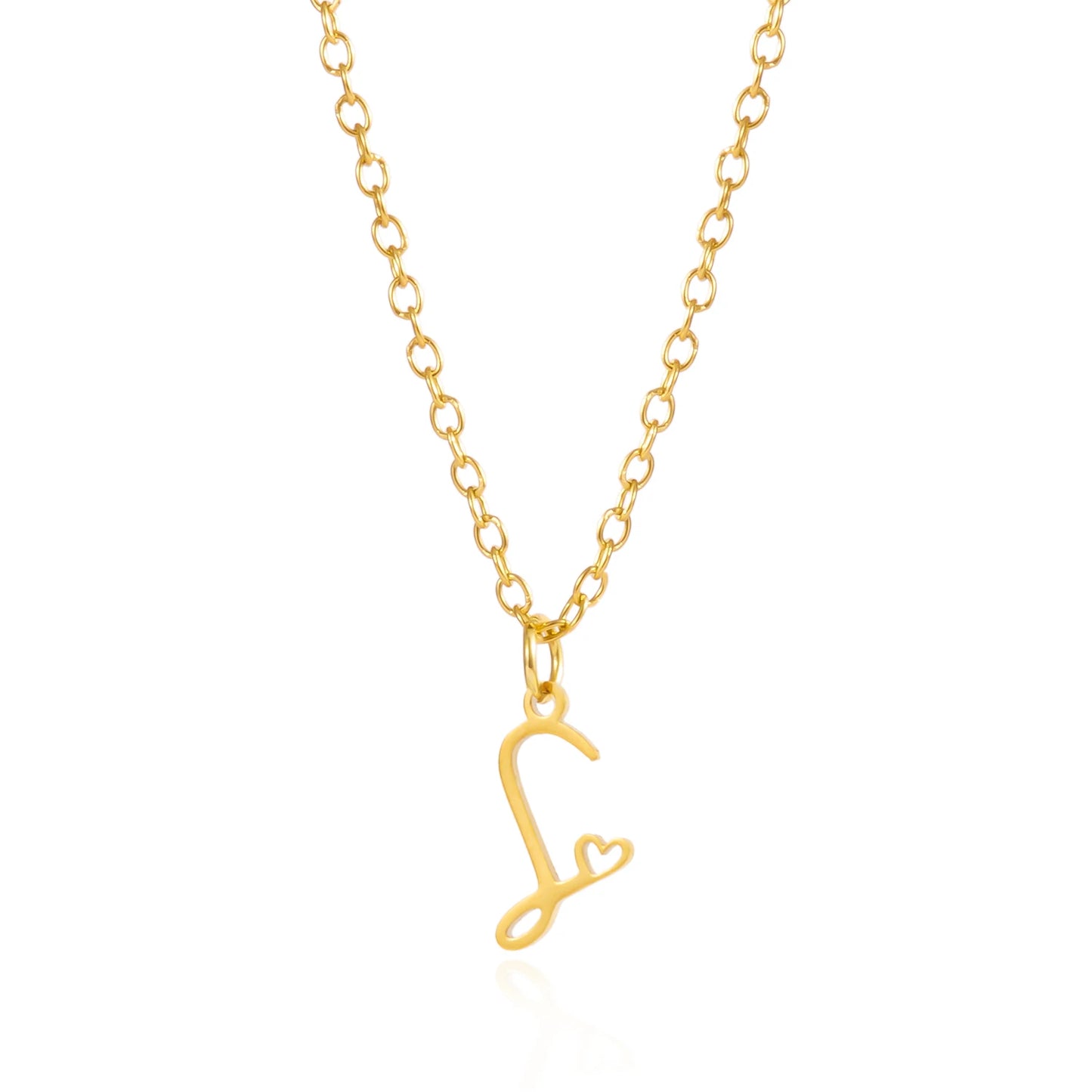 Fashion Stainless Steel A-Z Initial Letter Necklace For Women Elegant Gold Color 26 Alphabet Pendant Jewelry Girls Birthday Gift