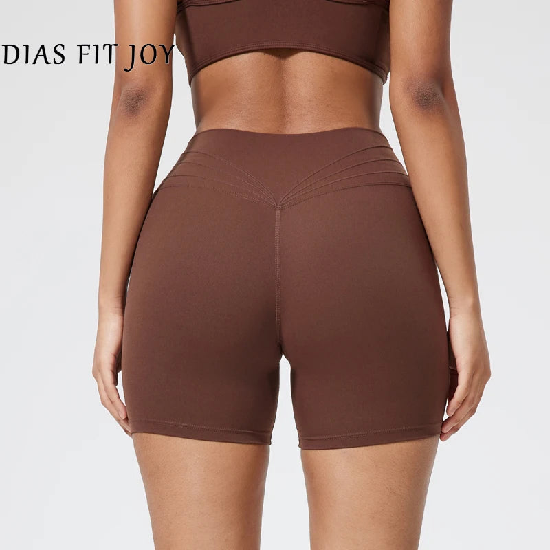 DIAS FIT JOY Women's Gym Shorts Cycling Shorts Womens Yoga Fitness Tight Elastic Breathable High Waist Sports Pants
