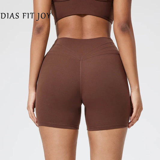 DIAS FIT JOY Women's Gym Shorts Cycling Shorts Womens Yoga Fitness Tight Elastic Breathable High Waist Sports Pants