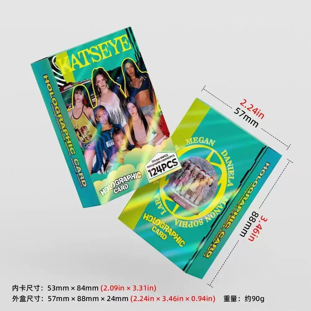 142Pcs Idol KATSEYE Album Gabriela Lomo Cards LARA DANIELA HD Printd Photocards Stickers MANON MEGAN YOONCHAE Fans Gift