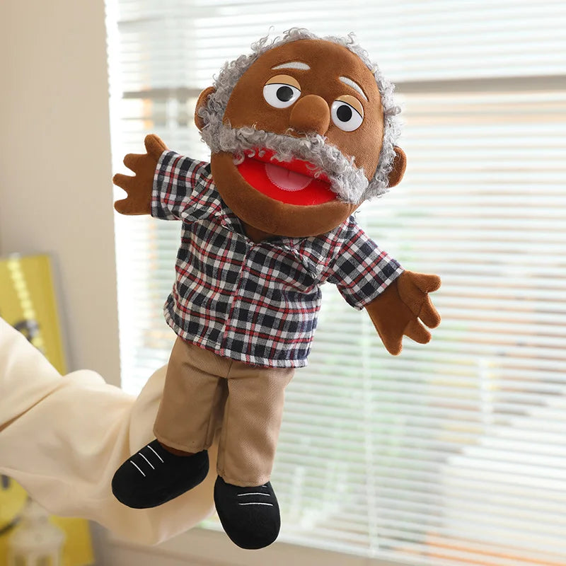 Funny Puppet Doll 38cm Family Series Hand Puppet Role Play Bedtime Story Props Family Playing Toys Doll Educational Toy