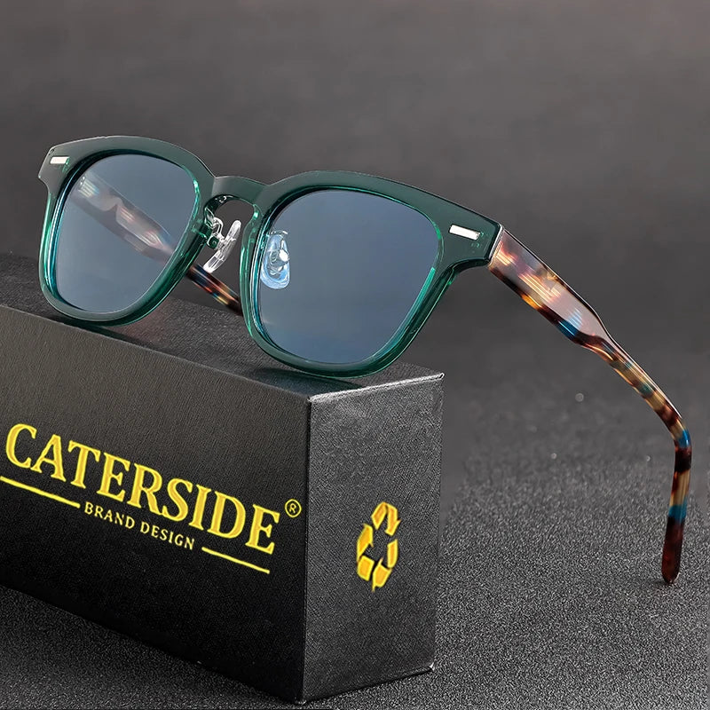CATERSIDE Retro Square Polarized Sunglasses Men TR90 Frame High Quality Sun Glasses for Women Driving Fishing Party Eyewear