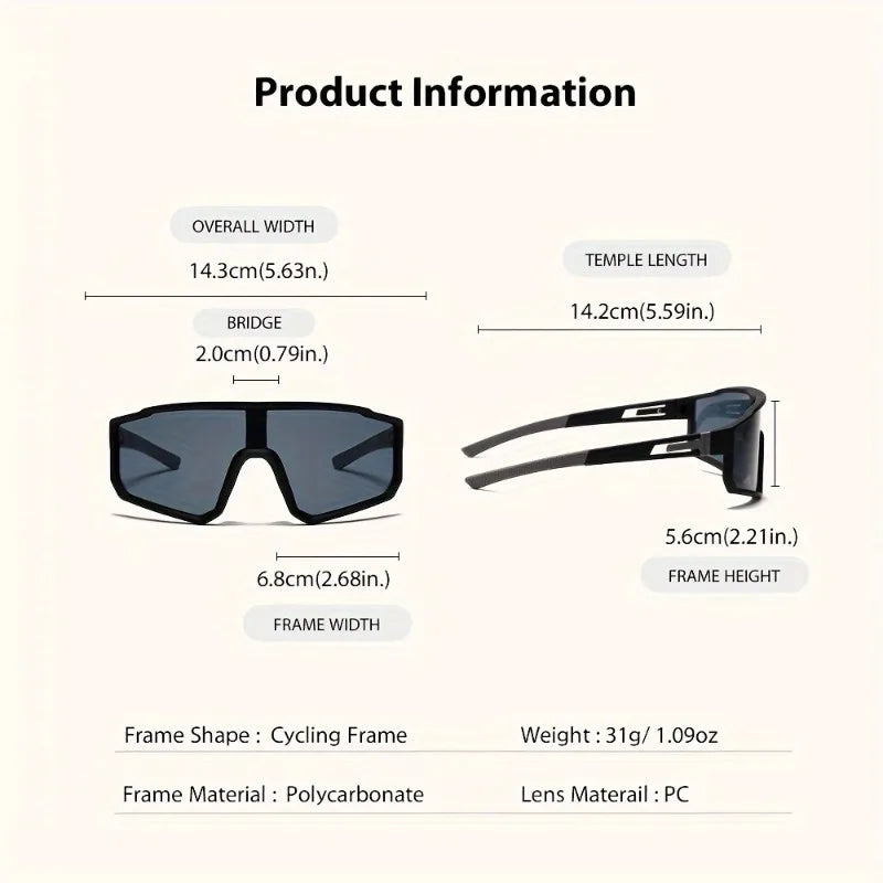 Fashionable All-In-One Large Frame Lenses Suitable for Various Occasions Featuring PC Lense