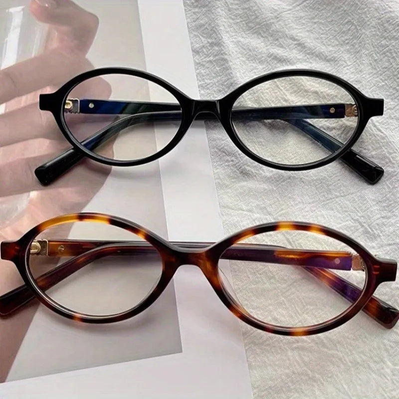 Blue Light Blocking Retro Y2K Style Small Frame Glasses Chic Leopard Print for TV Computer Phone Use Perfect for Parties