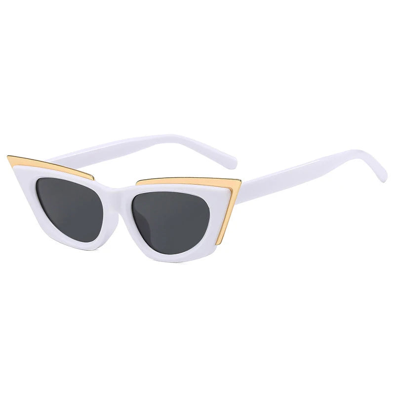 JNPCXI New Cat Eye Women Sunglasses Fashion Brand Designer Shades UV400 Trending Men Yellow Sun Glasses